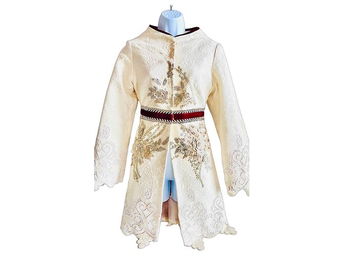 Autre Marque Cappotto ricamato di lusso Minerva Díaz Crudo