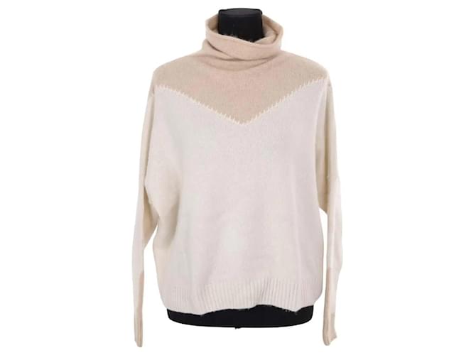 Autre Marque Ecru-Pullover Roh 