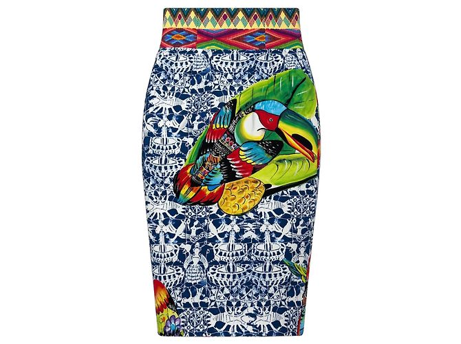 Gonna Stella Jean in cotone multicolore