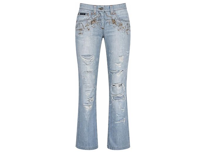 Vaqueros de algodón azul Dolce & Gabbana 