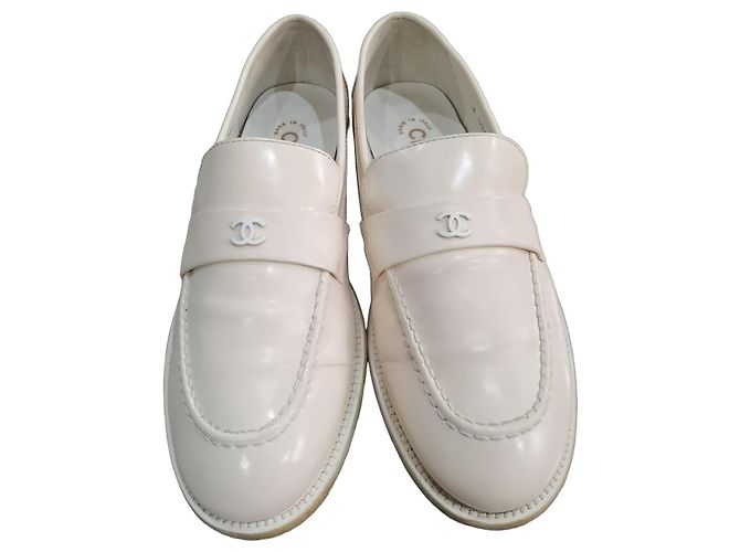 Mocasines con Logo CC de Chanel Blanco
