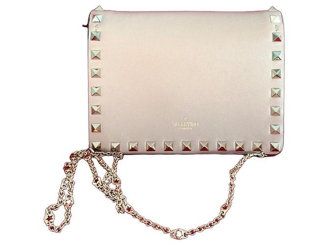 Borsa Valentino Garavani Rockstud in pelle rosa 