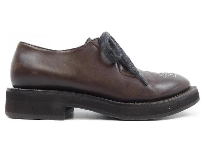 Leder Schuhe Brunello Cucinelli Braun