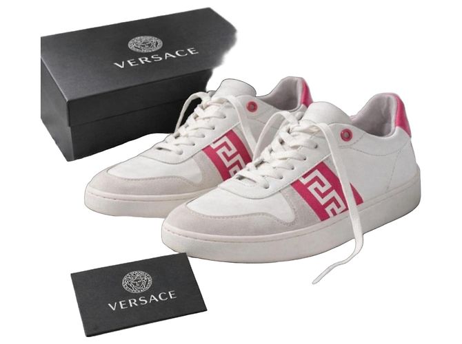 Basket VERSACE greca blanche