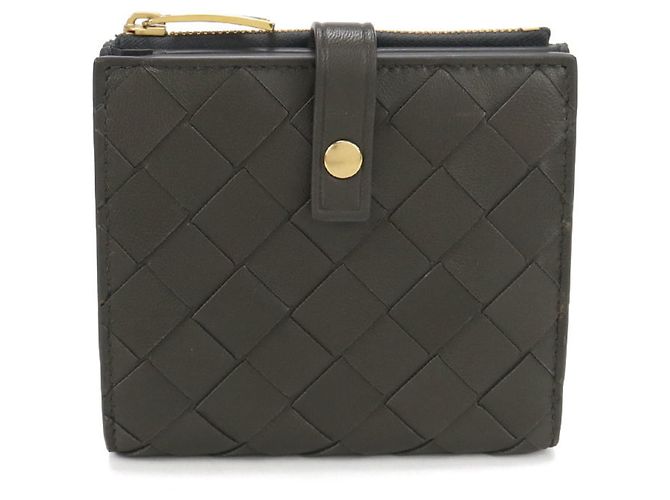 Billetera bi-fold caqui Bottega Veneta
