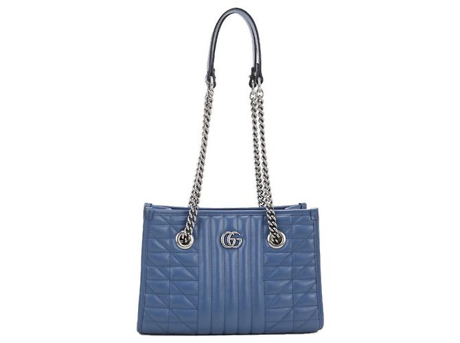 Gucci blaue Leder-Tote