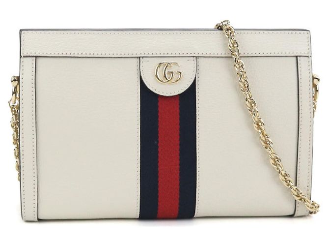 Bolsa de Ombro Ophidia Chain da GUCCI Branco
