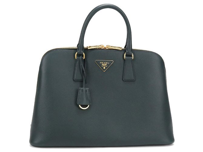 Prada Saffiano Lederhandtasche Grün