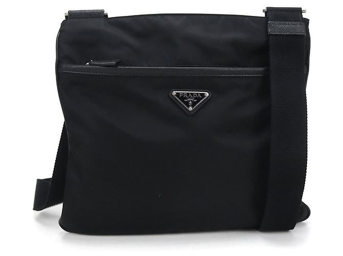 Borsa a tracolla nera da uomo Prada Nero