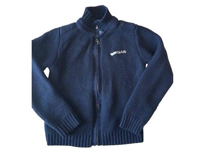 Navyblauer Strick-Zip-Weste GAS 