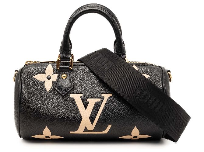 Louis Vuitton Papillon BB Giant Monogram Empreinte Bicolor Schwarz