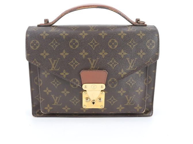 Louis Vuitton Monogram Monceau M51185 Lederhandtasche Braun