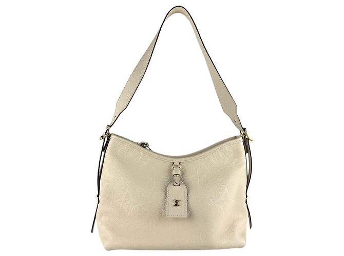 Borsa a Spalla Monogram Empreinte Louis Vuitton Beige Crudo