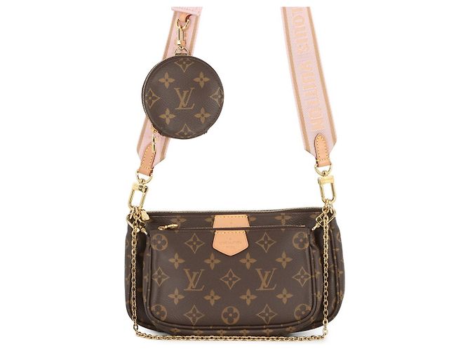 Louis Vuitton Monogram Multi Pochette Accessoires Marron Rose