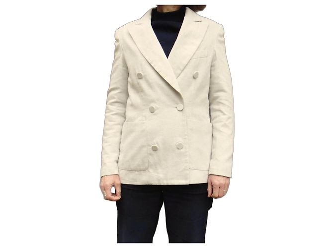 Giacca 3.1 Phillip Lim Crema in Cotone e Lino