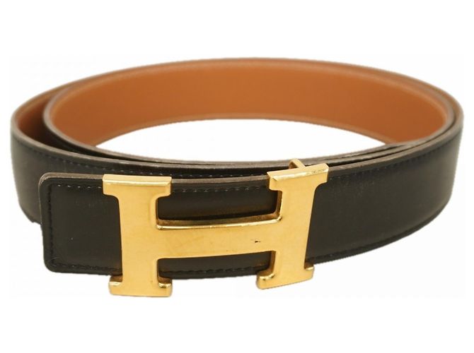 Cinturón Constance Hermès Negro Dorado