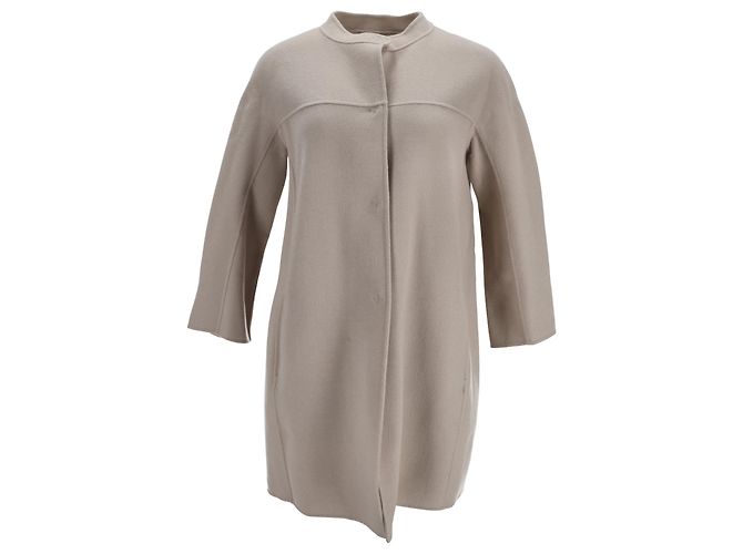 'S Max Mara Coat in Beige Virgin Wool