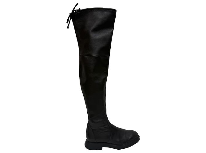 Stuart Weitzman Lowland Over the Knee Boots in Black Leather