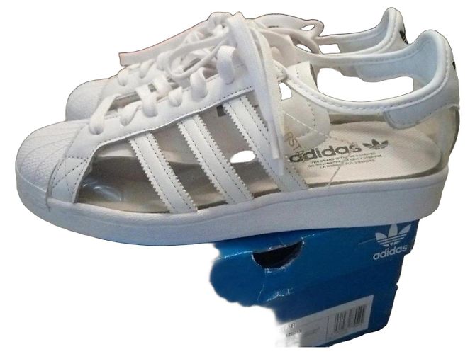 Baskets Adidas Superstar Transparentes Blanches