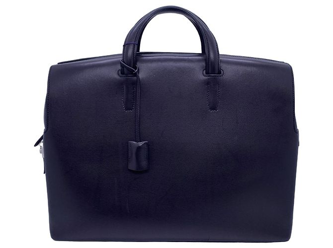 Mallette Hermès Cityhall en cuir ébène