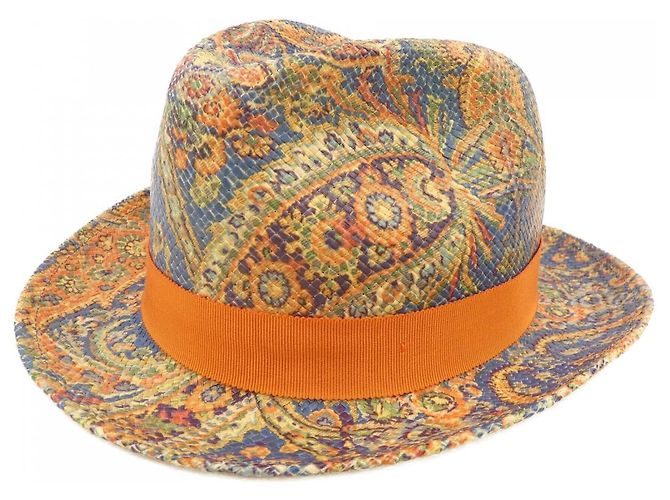 Autre Marque ETRO Hut Blau Beige Orange 