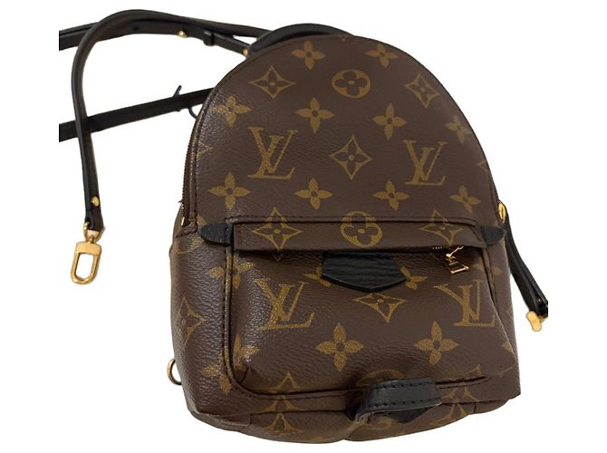 Mochila Louis Vuitton Monogram Canvas Palm Springs Mini Marrom Monograma