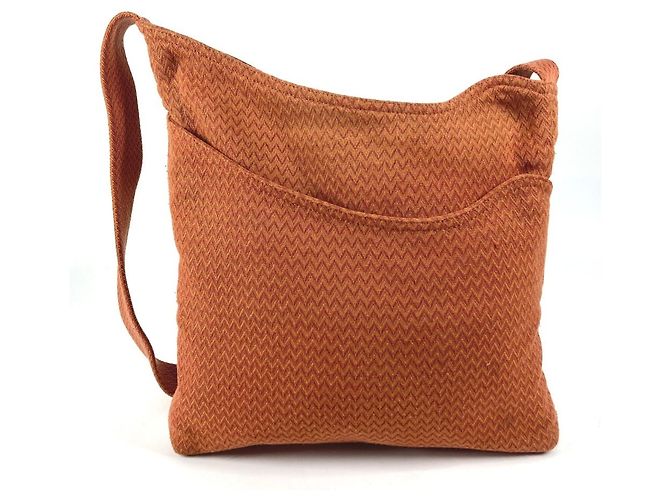 Borsa a Spalla in Tela Arancione Hermès