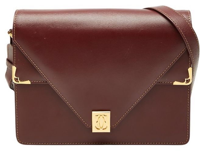 Bolsa de ombro com aba Must Line da Cartier Bordeaux