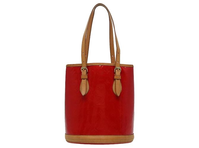 Bucket Borsa a secchiello Louis Vuitton Monogram Vernis PM Rosso