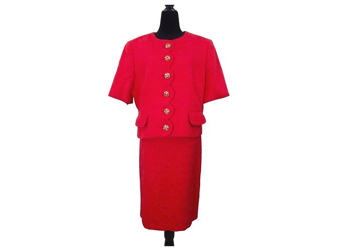 Valentino Garavani Valentino Carisma tailleur rosso in cotone anni '90