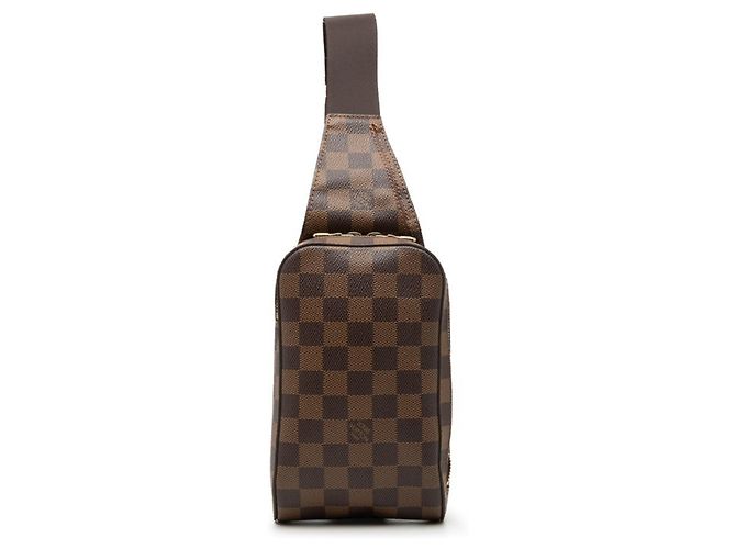 Louis Vuitton Damier Geronimos Shoulder Bag Brown