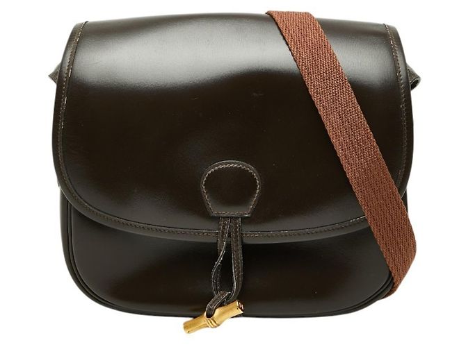 Borsa a spalla in pelle marrone Hermès