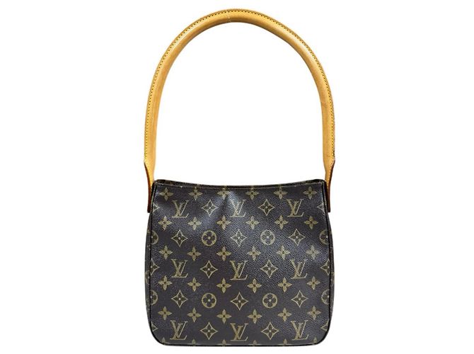 Louis Vuitton Looping MM Monogram Shoulder Bag Brown