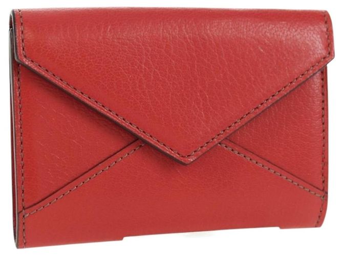 Cartier Estuche para tarjetas de cuero burdeos Auth am11308V