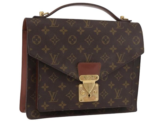 LOUIS VUITTON Monogram Monceau 28 Handtasche M51185 LV Auth BA12108 Monogramm