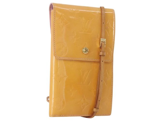 LOUIS VUITTON Cartera Walker Monogram Vernis Rosa Malvavisco M91035 Auth BA11791