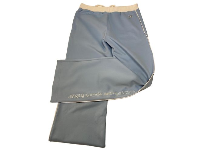 Vintage Courreges Paris hellblaue Jogginghose M