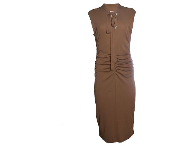 Vestido drapeado de stretch marrón Wolford Castaño