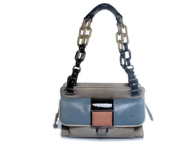Bolsa de ombro com corrente em arraia da Balenciaga Cinza