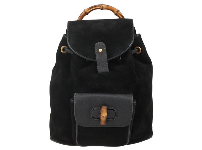 Gucci Gucci bamboo daim mini Black