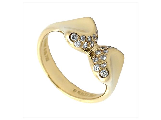 18K Gelbgoldring mit Diamant von Tiffany & Co.