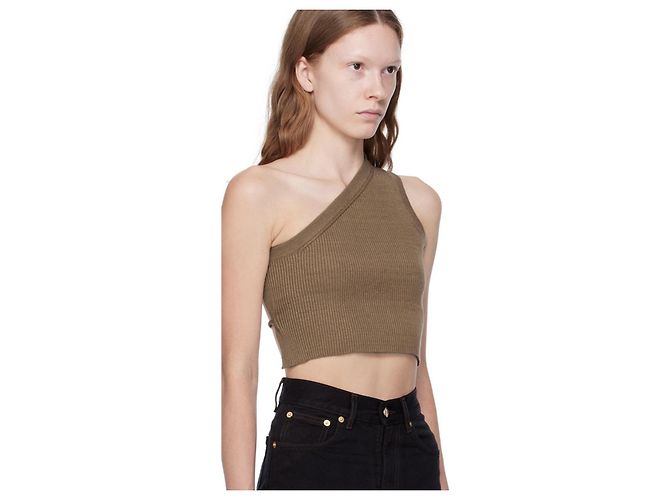 Top sin mangas La Maille Ascu de Jacquemus. Castaño