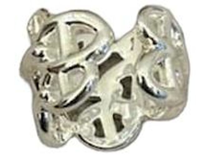 Anel Hermès Chaîne d’Ancre Enchaînée em Prata Esterlina
