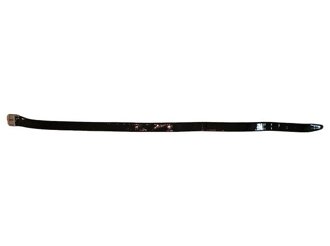 Dsquared2 Schwarzer Lackledergürtel 