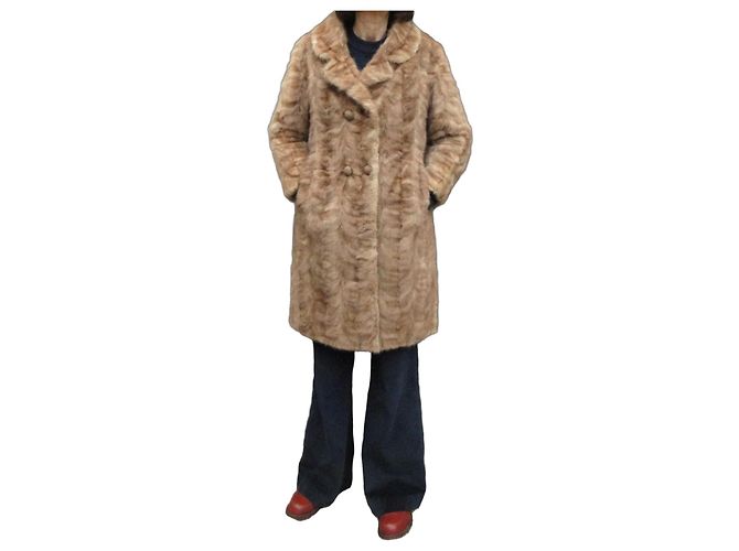 Autre Marque Abrigo de piel Laverre Bourguignon Beige