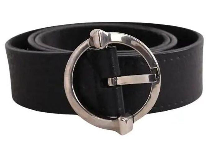 Gucci Schwarzer Ledergürtel 