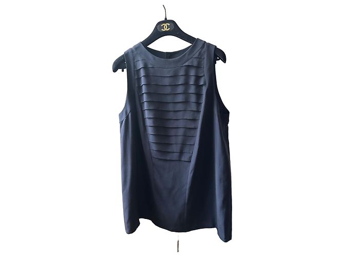 Rara maglia vintage Chanel blu navy Blu scuro