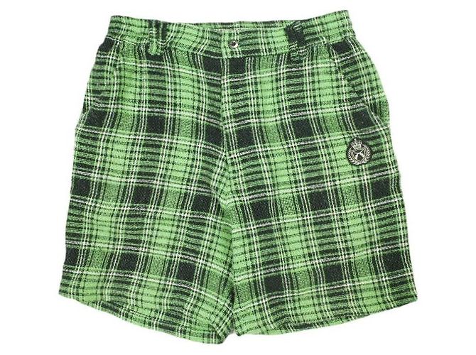Autre Marque KAROMUSTER SHORTS aus Baumwolle und Polyester Grün