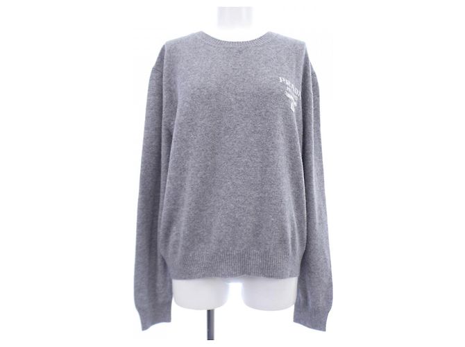 Prada Strickware aus Kaschmir-Mischung Grau