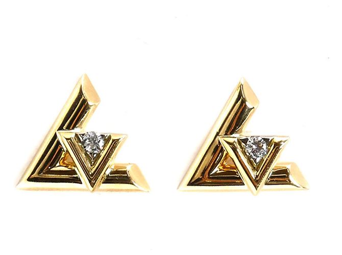 Pendientes Vault One en oro amarillo de 18K Louis Vuitton